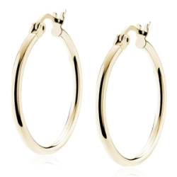 Kolczyki Solara pozlacane kółka 30/2 mm