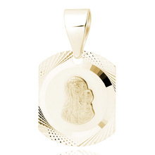 Medalik pozłacany klasyczny Matka Boska Częstochowska na chrzest