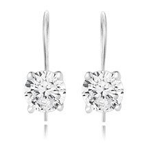 Srebrne kolczyki pr.925 Cyrkonia okrągła średnica 5mm