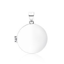 Zawieszka srebrna otwierane okrągłe puzderko sekretnik