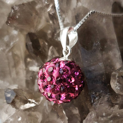Zawieszka kulka 10mm różowa