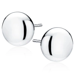 Kolczyki Luna srebrne średnie półkule