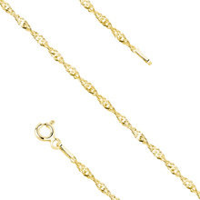 Bransoletka pozłacana splot singapur 1,2 mm