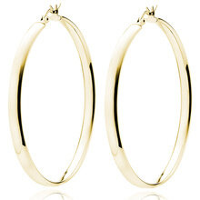 Kolczyki pozłacane duże koła 50 mm