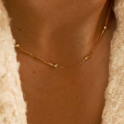 Naszyjnik pozłacany choker z kuleczkami