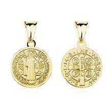 Medalik pozłacany Święty Benedykt pr.925