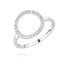 Pierścionek srebrny karma z cyrkoniami