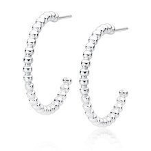 Kolczyki srebrne kółka z kuleczek