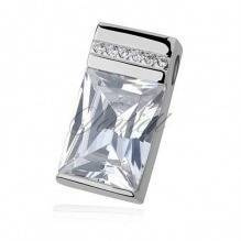 Srebrna, efektowna zawieszka pr.925 Cyrkonia biała