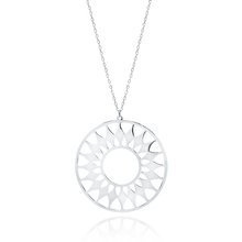 Naszyjnik srebrny duża mandala