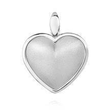 Zawieszka srebrna duży medalion w kształcie serca