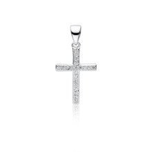 Srebrny (pr.925) krzyżyk z cyrkoniami