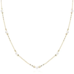 Choker Nusa pozłacany z perełkami