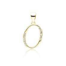 Zawieszka pozłacana ozdobna literka O