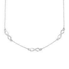 Naszyjnik srebrny z nieskończonością trzy zawieszki