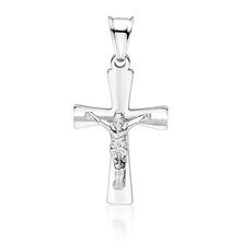 Srebrny (pr.925) krzyżyk diamentowany
