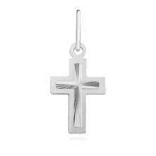 Srebrny (pr.925) krzyżyk diamentowany
