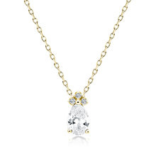 Naszyjnik Julia pozłacany ślubny z białą cyrkonią