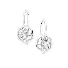 Srebrne kolczyki pr.925 kwiatki z cyrkonią