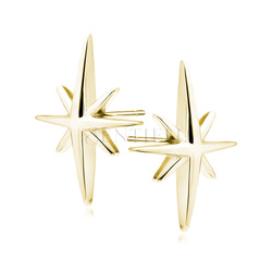 Kolczyki pozłacane duże gwiazdy polarne