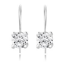 Srebrne kolczyki pr.925 Cyrkonia okrągła średnica 4mm