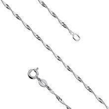 Bransoletka srebrna splot singapur 1,2mm