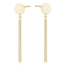 Srebrne pozłacane kolczyki pr.925 okrągła blaszka i pręcik