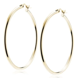 Kolczyki Solara pozlacane kółka 40/2 mm