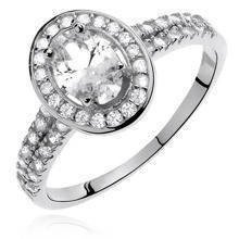 Srebrny pierścionek pr.925 cyrkonia biała