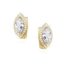 Srebrne pr.925 kolczyk cyrkonia biała