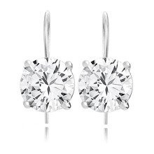 Srebrne kolczyki pr.925 Cyrkonia okrągła średnica 10mm