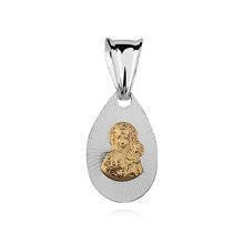 Srebrny medalik Matka Boska Częstochowska - złoty