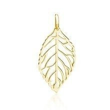 Srebrna pozłacana zawieszka pr.925 liść