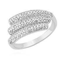 Srebrny pierścionek pr.925 z białą cyrkonią