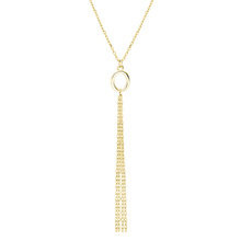 Naszyjnik pozłacany wiszący z kółkiem i łańcuszkami