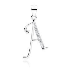 Zawieszka srebrna ozdobna literka A