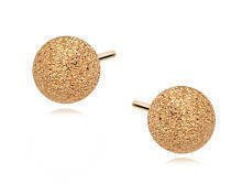 Kolczyki pozłacane kulki diamentowane 6 mm