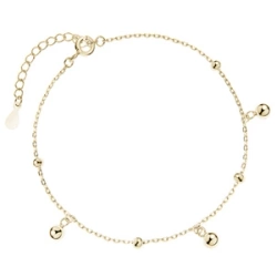 Bransoletka pozłacana Bubbles z wiszącymi kuleczkami