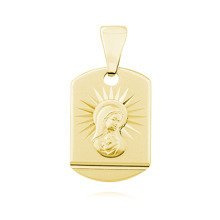 Srebrny (pr.925) pozłacany medalik Matka Boska Madonna