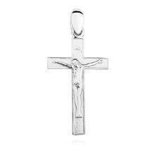 Krzyż srebrny z Jezusem klasyczny pr.925