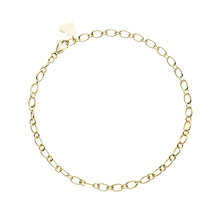 Bransoletka pozłacana łańcuch z serduszkiem