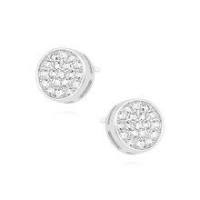 Srebrne kolczyki wkrętki pr.925 okrągłe z cyrkoniami