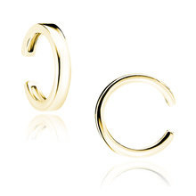 Srebrna pr.925 pozłacana, płaska, delikatna nausznica