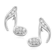 Srebrne kolczyki pr. 925 nuty z cyrkoniami