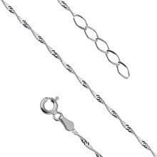 Srebrna bransoletka na nogę singapur pr.925