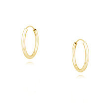 Kolczyki pozłacane małe kółka 16 mm