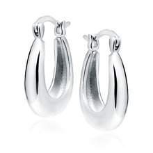 Kolczyki Valeria srebrne grube owalne koła