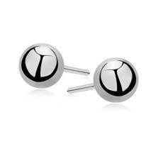 Kolczyki srebrne kulki wkrętki 4 mm