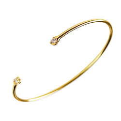 Bransoletka Atria pozłacana typu bangle z cyrkoniami