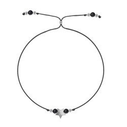 Bransoletka na sznurku ze srebrną gwiazdką pr.925